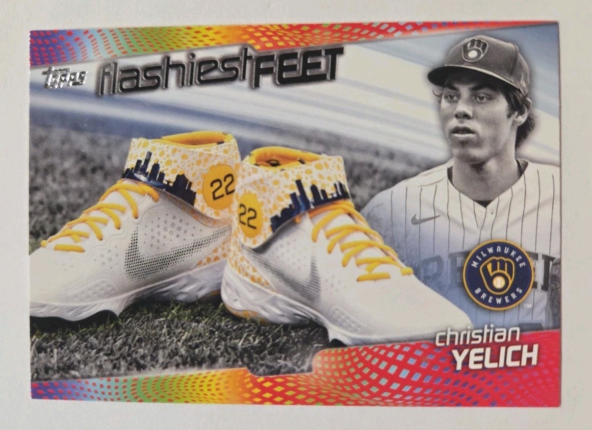 2022 Topps Series One Flashiest Feet Christian Yelich Milwaukee Brewers #FF-15