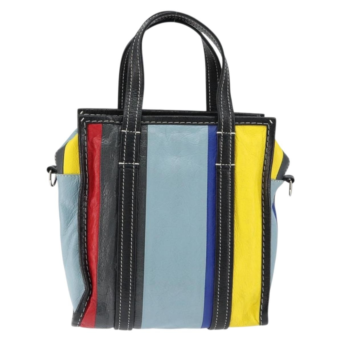 BALENCIAGA Bazaar Shopper XS Bag Leather 2way Multicolor 513989