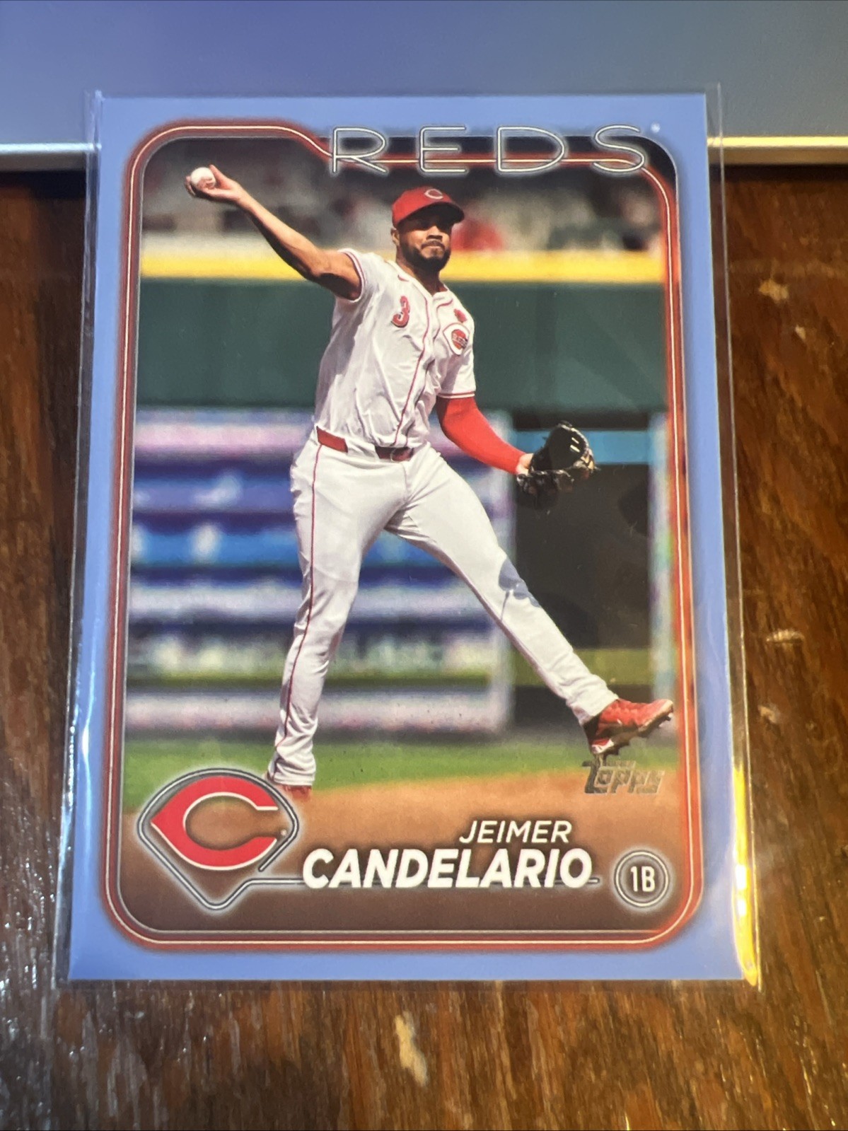 Jeimer Candelario 2024 Topps Actualización Día del Padre Azul #US142 Rojos Casi Nuevo-Como Nuevo/50
