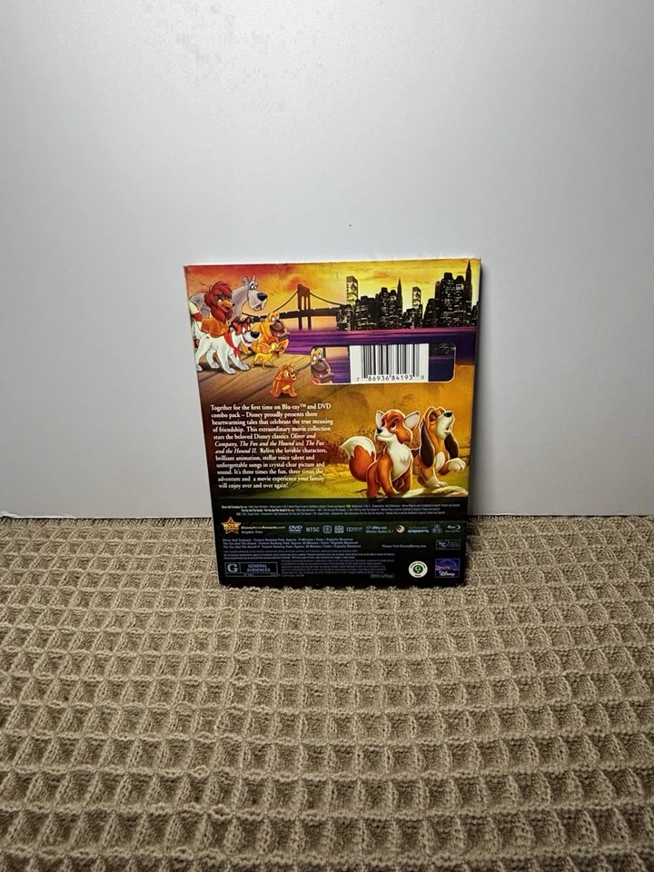Disney Oliver and Company The Fox & The Hound 1 & 2 Blu-ray DVD New Sealed - Image 2 of 4
