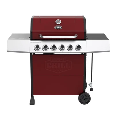 Expert Grill 6 Burner Propane Gas Grill in Red