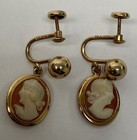 Vintage 10k Yellow Gold Cameo Stamped BDA Clip Dangle 3.4 Grams — photo 8