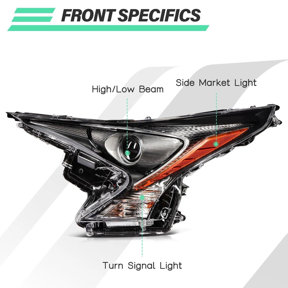 For 2016 2017 2018 Toyota Prius Headlights Assembly LED DRL Headlamp Left+Right - Image 2 of 4