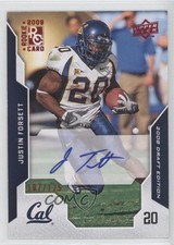 2008 Upper Deck Draft Edition Red Exclusives 107/125 Justin Forsett #15 Auto 0f8