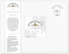 Doodlebug Storybook D-Ring Album 8"X8"-Lily White