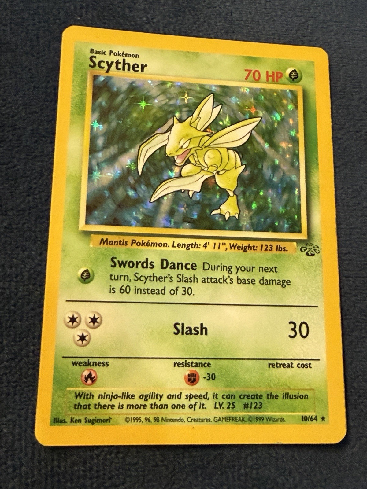 Scyther 10/64 Holo Rare Jungle LP