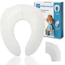 Funbliss Foldable Travel Potty Seat for Toddlers,Potty Training Toilet White