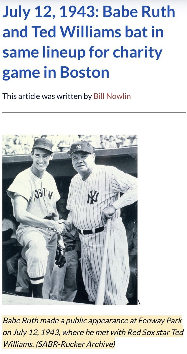 【レア&ビンテージ】第32回スーパーボウル　チケット半券 1943 BABE RUTH VS TED WILLIAMS HR DERBY CHARITY GM TICKET PSA AUTO