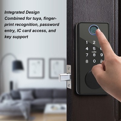 Fingerprint Lock Password Card For Smart Key Touchscreen Keypad Door Lo SET