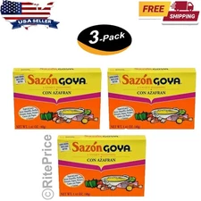 Sazon GOYA with Azafran (Saffron) 1.41Oz. (3 Pack)  (8 Packets on each pack) New