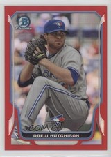 2014 Bowman Chrome Red Refractor 5/5 Drew Hutchison #217 s3g
