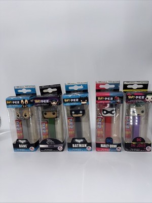 Funko Pop Pez Candy Lot Of 5 Rain Joker Batman Bane Harley Quinn Easter Sale