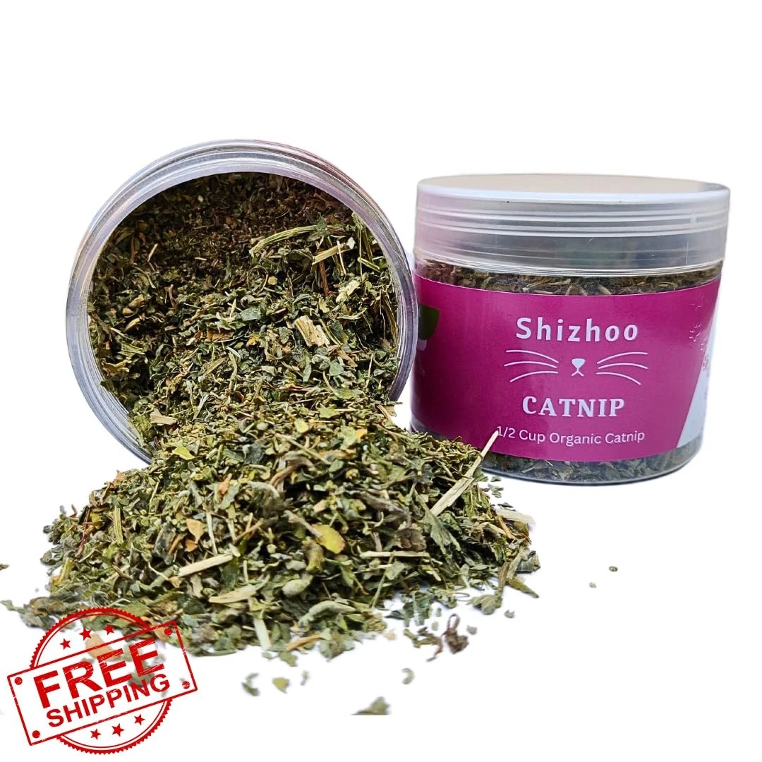 Shizhoo Organic Catnip for Cats Kittens Energize Play 1/2 Cup