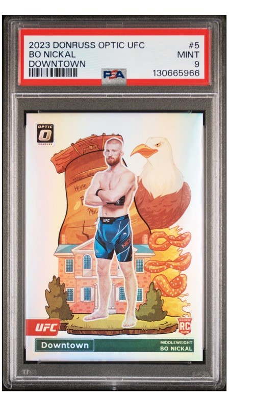 2023 Donruss Optic UFC Bo Nickal Downtown PSA 9
