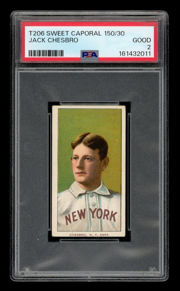 1909-11 T206 Set-Break Jack Chesbro Sweet Caporal PSA 2 GOOD view 1
