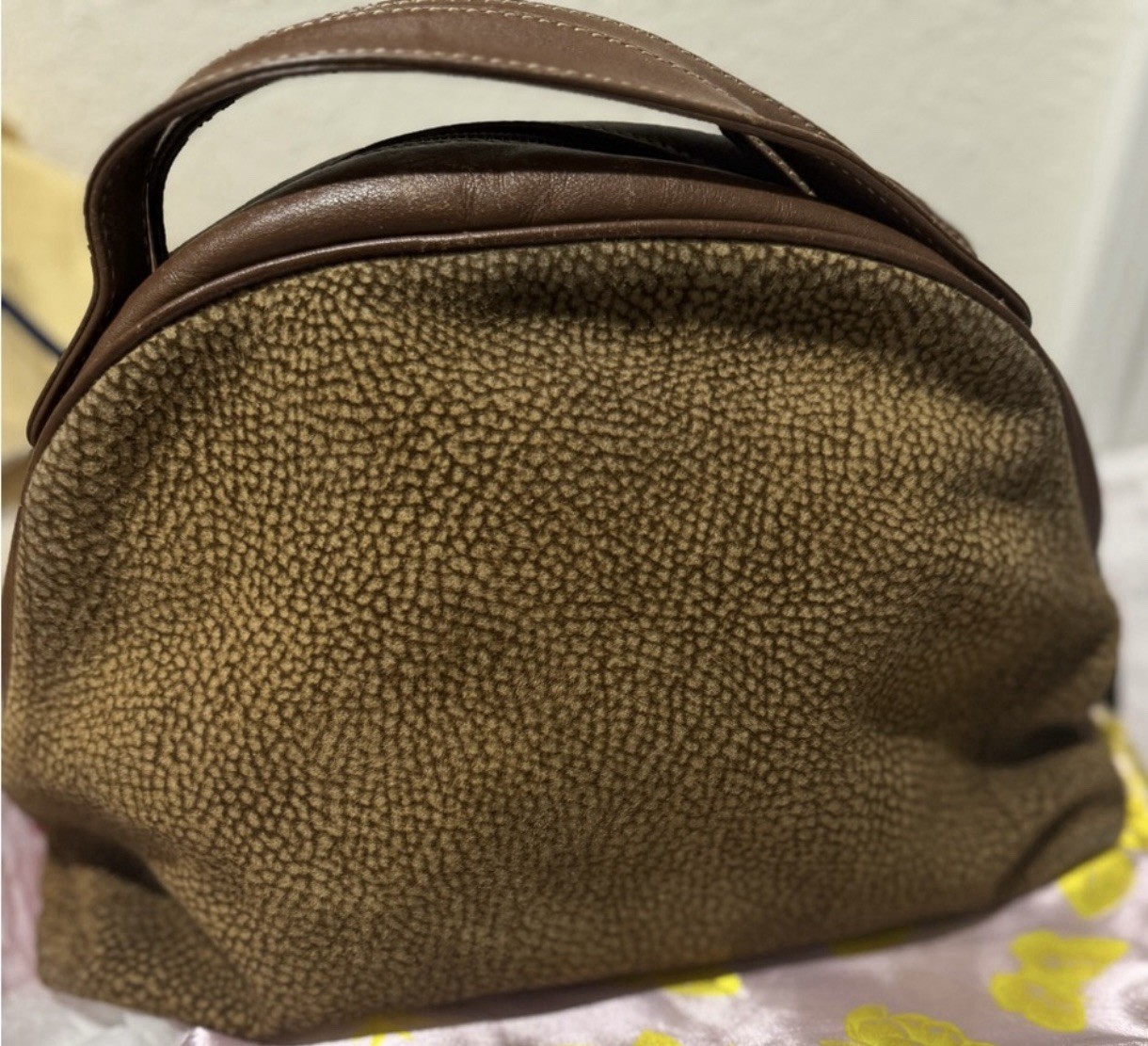 Borbonese Partridge Suede Rare Large  Weekender Dome — image 8