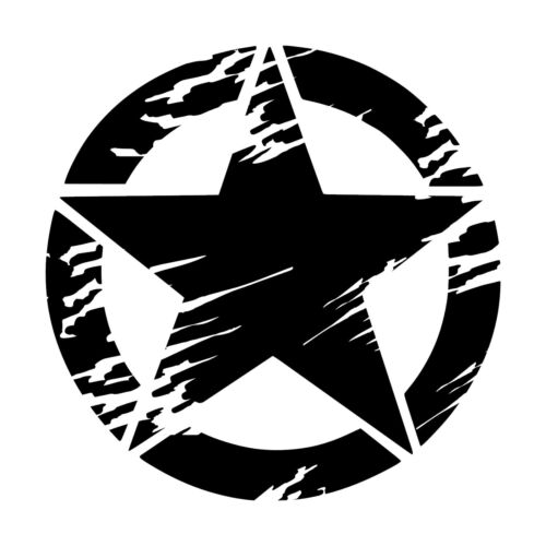 Distressed Army Star Premium Vinyl Decal - Picture 1 of 14