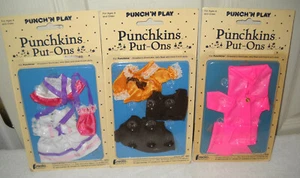 #10704 NIB Vintage Creata 3 - Punch N Play Punchkins Put-Ons (Doll Clothes) 
