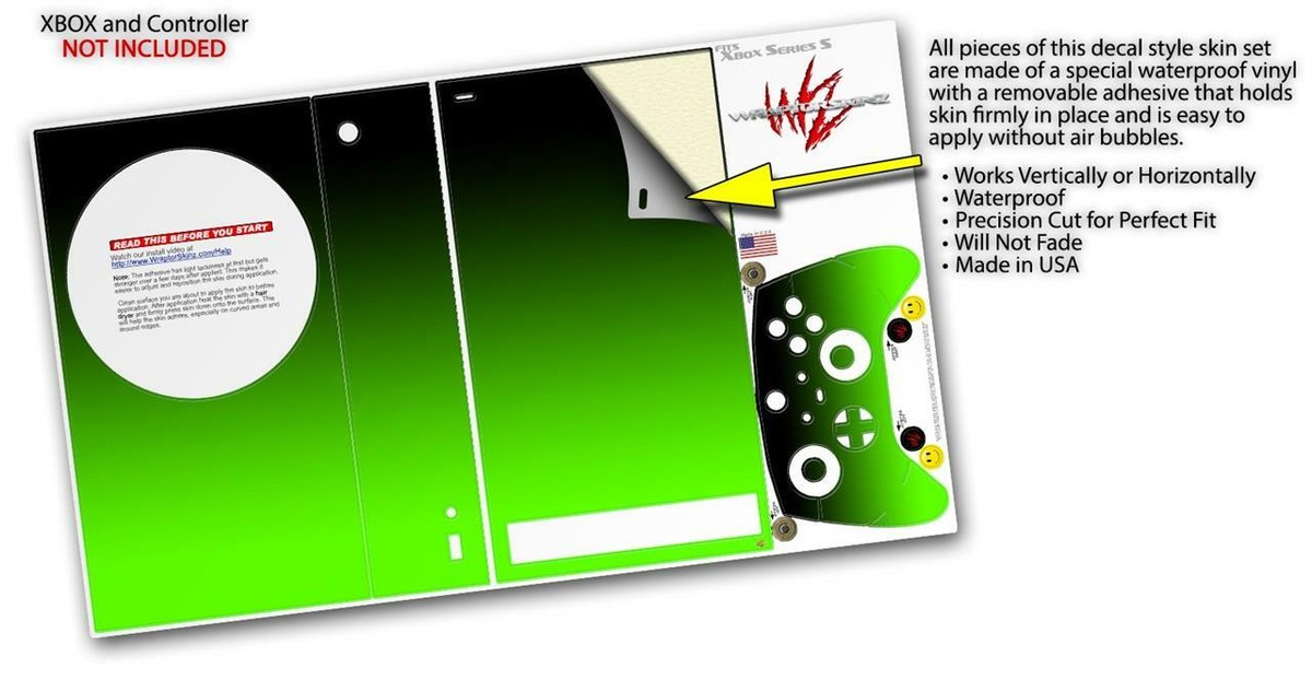 Skins XBOX Series S Console Controller Smooth Fades Green