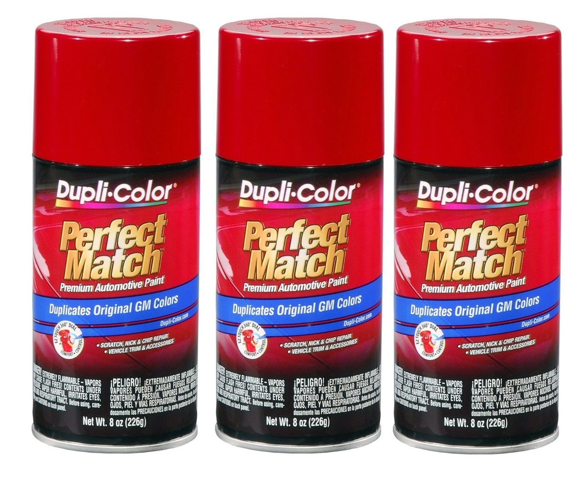 3-Cans Duplicolor BGM0388 WA7475 For GM Code 72 Bright Red