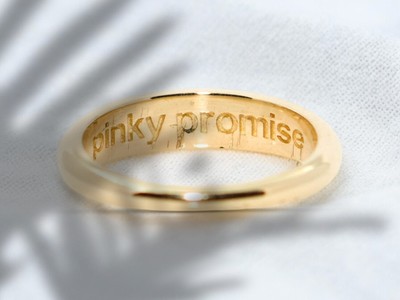 Pinky Promise Ring 925 Sterling Silver, Minimalist Design