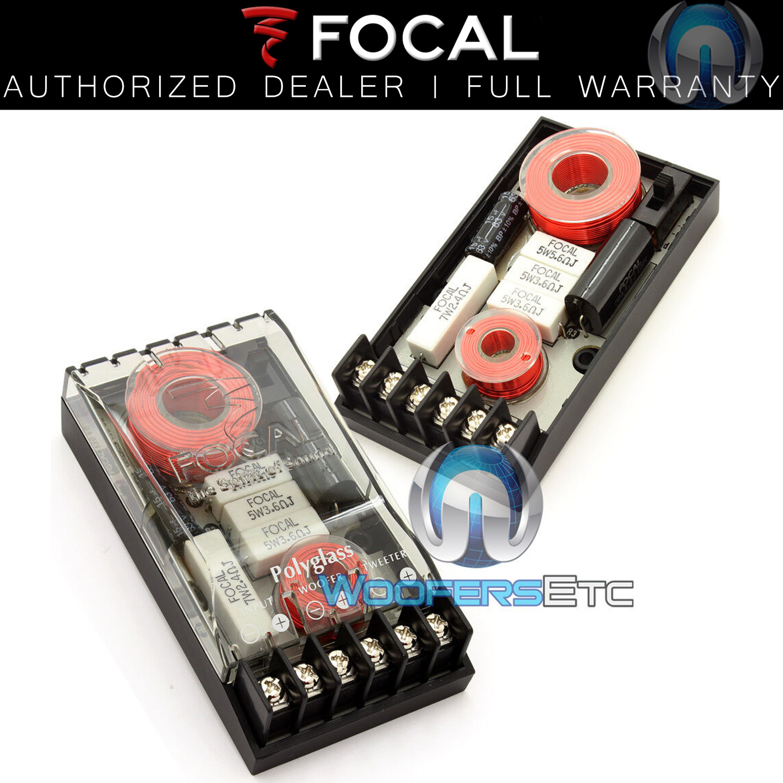 (2)  FOCAL XO-13VR POLYGLASS CROSSOVERS for COMPONENT SPEAKERS TWEETERS MIDS NEW