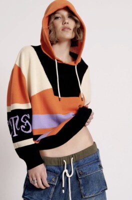 One Teaspoon X Free People OTS Reactive Knit HOODIE Oversized Sz