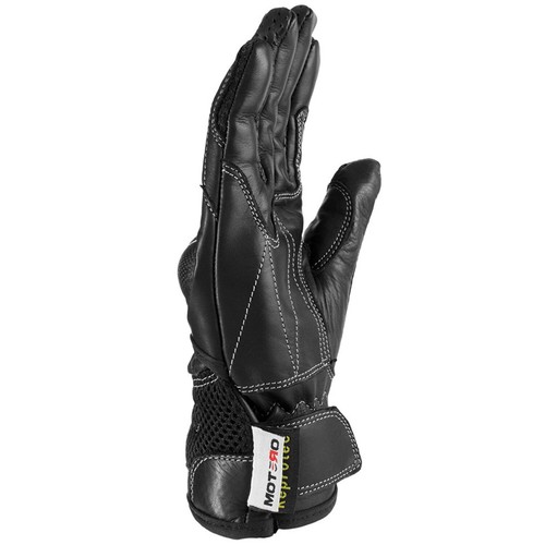 Mens Motorcycle Short biker scooter Rider Leather Gloves Knuckle Protection - Picture 6 of 9