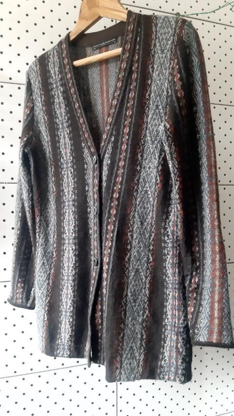 Peruvian Connection Alpaca Aztec Pattern Long Sle… - image 3