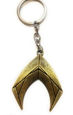 AQUAMAN LOGO Raised Detail Classic DC Comics Full Metal Keychain cosplay USA - Image 1 of 4