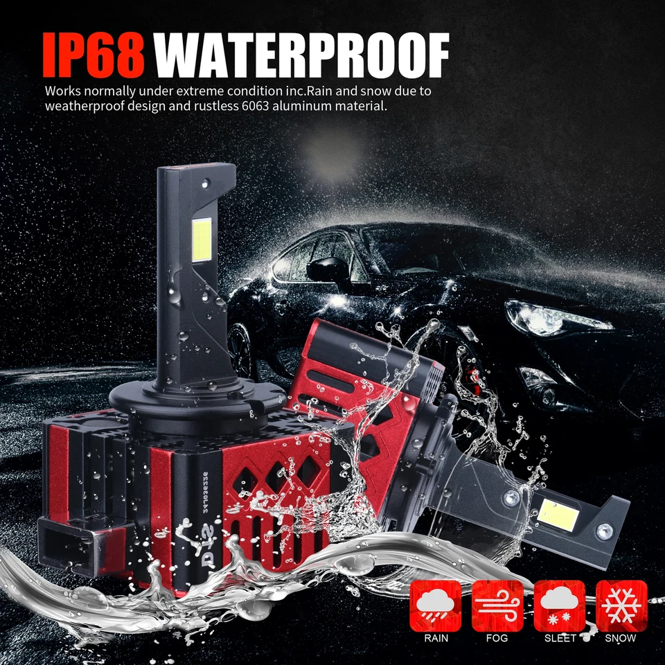 Faros LED Coche D2S 160W Canbus HID 12V 24V Turbo Auto Lámpara Plug&Play Foto 2 de 4