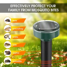 8 Pack Solar Ultrasonic Mole Repeller Outdoor Pest Rodent Mouse Repellent Stakes