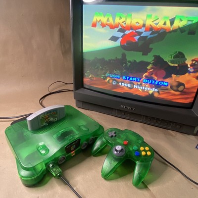 nintendo 64 green console