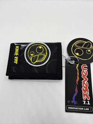 CHILD WALLET SEVEN WHITE BLACK 12x9 VELCRO AKA 7EVEN BAG