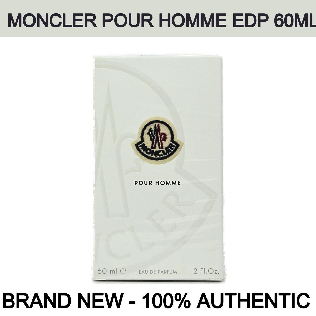Moncler Pour Homme Eau de Parfum for Men Spray 2oz/60ml, NEW IN