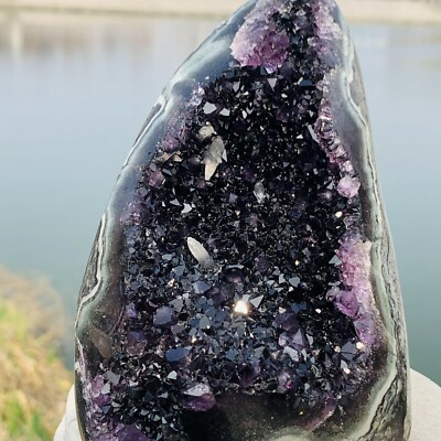3.15LB Natural Amethyst geode quartz cluster crystal specimen Healing