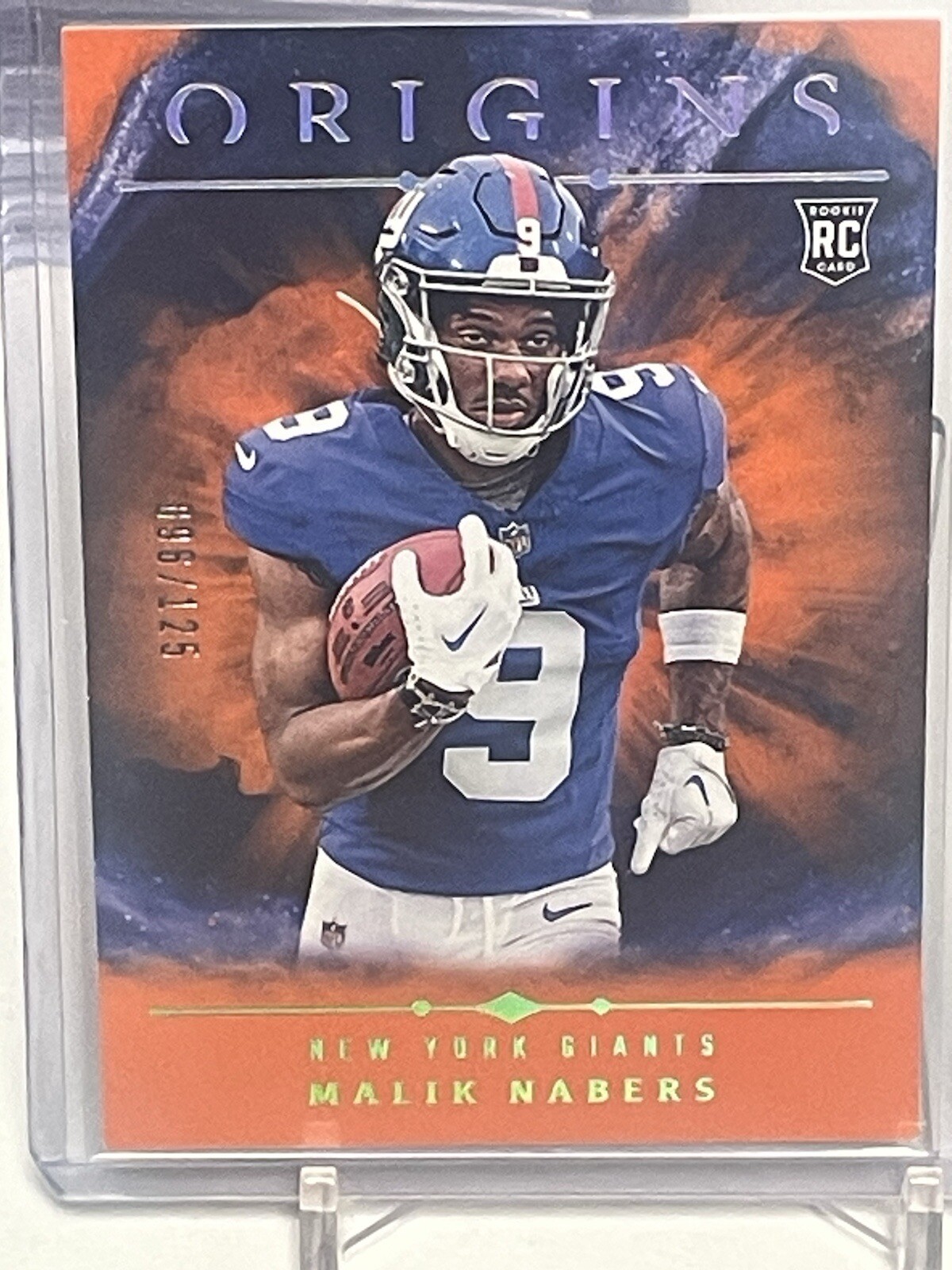 MALIK NABERS 2024 Panini Origins ORANGE /125 Rookie RC #147 NEW YORK GIANTS