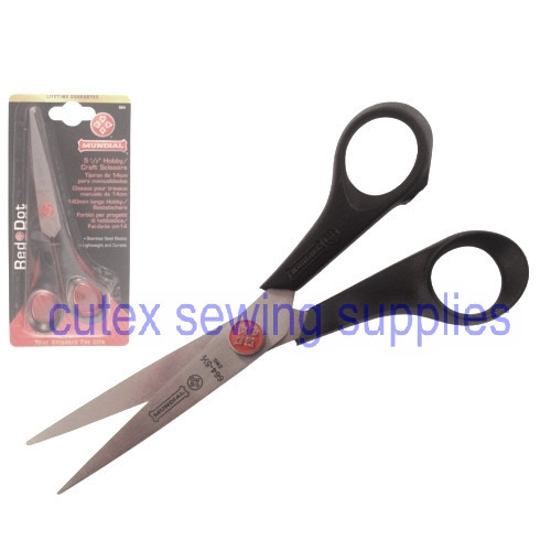 Mundial Red Dot 5-1/2" Lightweight Hobby Craft Scissors 664 - Picture 1 of 1