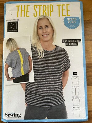 SENT TRACKED Simply Schnittmuster Easy Strip T-Shirt Größen 6-20 ungeschnitten (2)