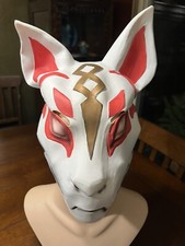 Fortnite Game Fox Drift Mask Latex Costume Cosplay Party Halloween
