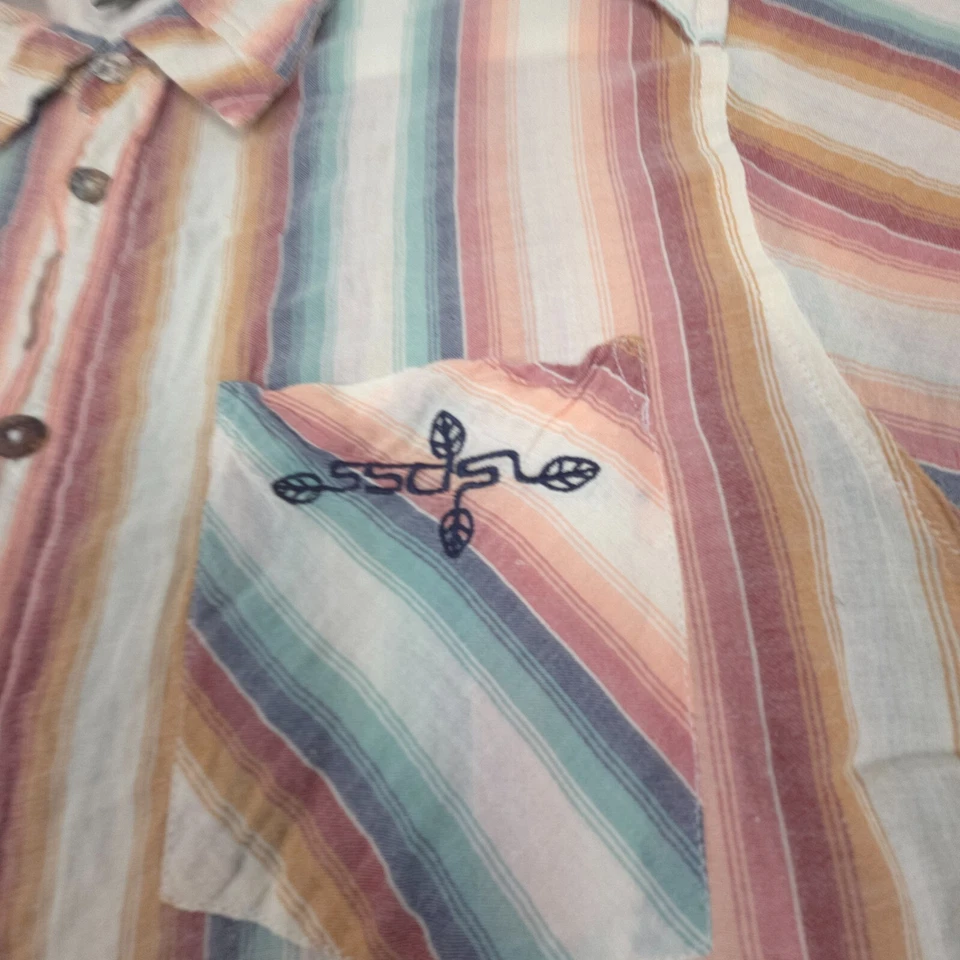 Camisa De Colección 55DSL Para Hombres GRANDE Roja Manga Corta Abotonada Cuello DIESEL Talla L Foto 2 de 4