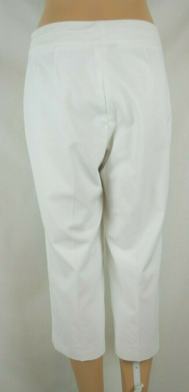 Talbots Petites Solid White Flat Front Fully Line… - image 11
