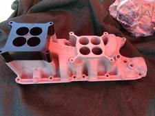 2 NEW UNUSED HOLLY Carburetor and Small Block Manifold + Spacers, Linkage kit,