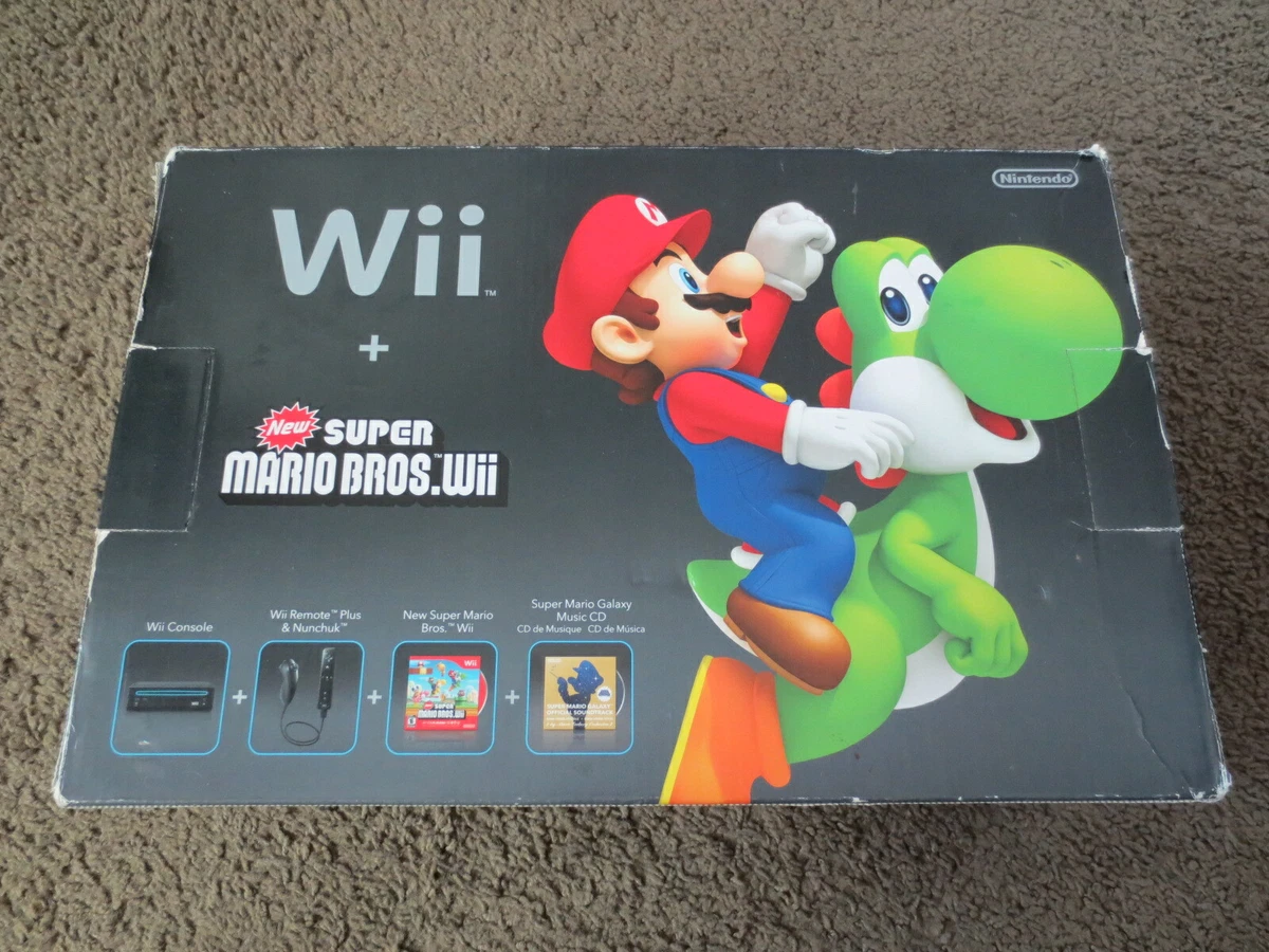 Nintendo Wii New Super Mario Bros. Bundle in Black plandetransformacion