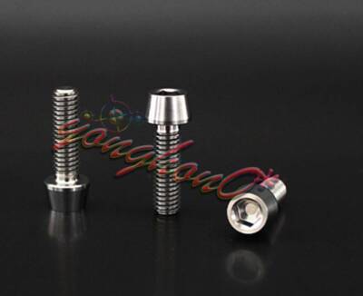 8pcs Bicycle Ti Titanium Bolts Screw M6 x 20mm #T8