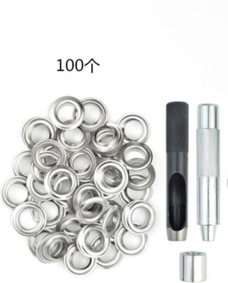 Ösen Set 100-teilig 100 Ösen Planenöse Ösenzange Set 10-16mm Ösenstempel Locheisen Ösenzange Für Leder Und Plane