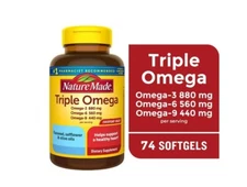 Nature Made Triple Omega 369 Softgels, Dietary Supplement, 74 Count