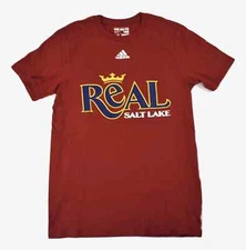 adidas Mens MLS RSL Real Salt Lake Soccer Go-To-Tee Shirt New Small