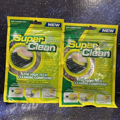 2 X Super Clean The High - Tech Cleaning Compound Lime Green Color - New