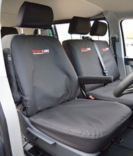 VW Transporter T5 Sportline Waterproof Heavy Duty Tailored Seat Covers Black